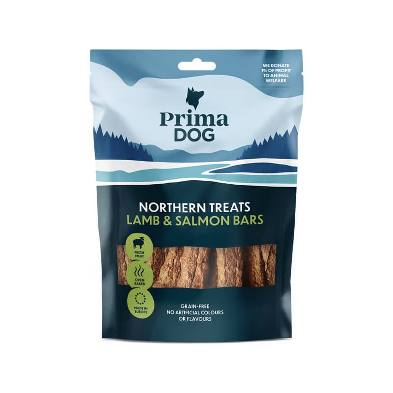 PRIMADOG BARS LAMB & SALMON suņu gardums 400g